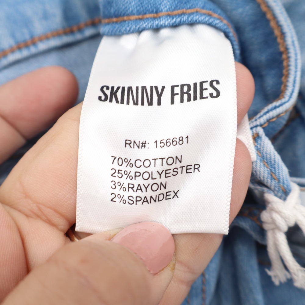 Skinny Fries Womens High Rise Sculpted Skinny Jeans Light Blue Size 13 NWT - Picture 7 of 9